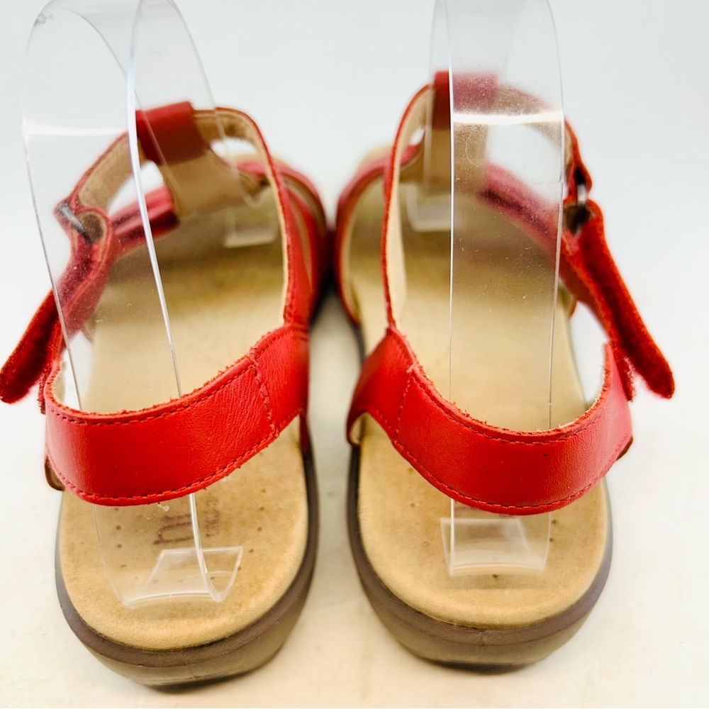 Hotter Concept Red Leather Sol Adjustable Straps Flat Sandals size 8.5 EU 40 - Picture 6 of 12